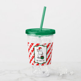 Ho Ho Ho Frohe Weihnachten Weihnachtsmann Niedlich Acryltrinkbecher