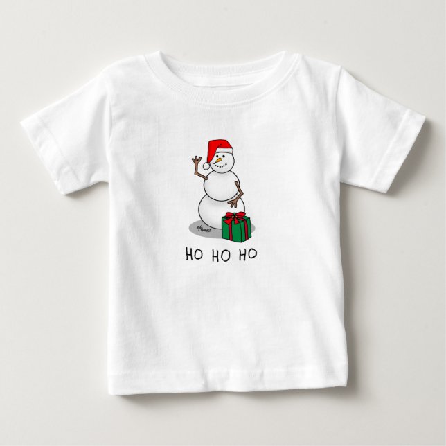 Ho Ho Ho Frohe Weihnachten Weihnachtsmann Niedlich Baby T-shirt (Vorderseite)
