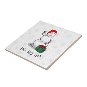 Ho Ho Ho Frohe Weihnachten Weihnachtsmann Niedlich Fliese