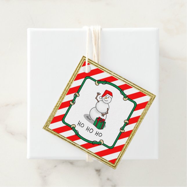 Ho Ho Ho Frohe Weihnachten Weihnachtsmann Niedlich Geschenkanhänger (Beispiel)