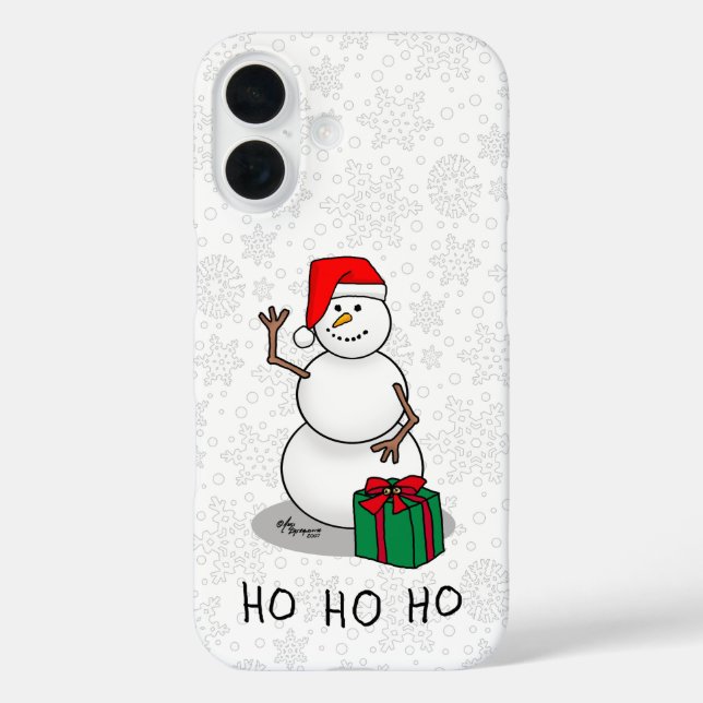 Ho Ho Ho Frohe Weihnachten Weihnachtsmann Niedlich iPhone 16 Hülle (Rückseite)