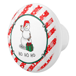 Ho Ho Ho Frohe Weihnachten Weihnachtsmann Niedlich Keramikknauf