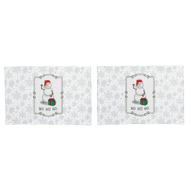 Ho Ho Ho Frohe Weihnachten Weihnachtsmann Niedlich Kissenbezug (Vorderseite-Set)