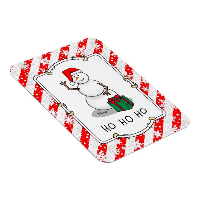 Ho Ho Ho Frohe Weihnachten Weihnachtsmann Niedlich Magnet (Rechte Seite)