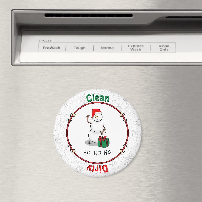 Ho Ho Ho Frohe Weihnachten Weihnachtsmann Niedlich Magnet (In Situ (Geschirrspüler))