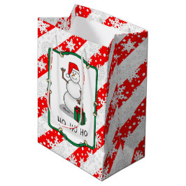 Ho Ho Ho Frohe Weihnachten Weihnachtsmann Niedlich Mittlere Geschenktüte