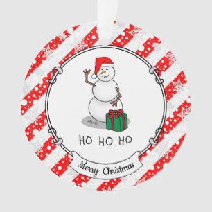 Ho Ho Ho Frohe Weihnachten Weihnachtsmann Niedlich Ornament