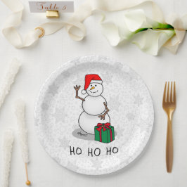 Ho Ho Ho Frohe Weihnachten Weihnachtsmann Niedlich Pappteller