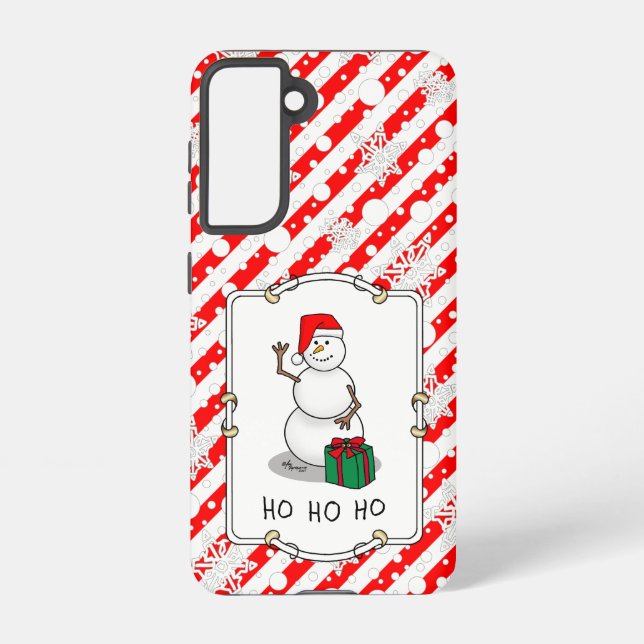 Ho Ho Ho Frohe Weihnachten Weihnachtsmann Niedlich Samsung Galaxy Hülle (Rückseite)