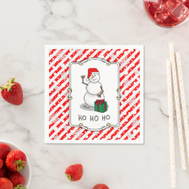 Ho Ho Ho Frohe Weihnachten Weihnachtsmann Niedlich Serviette