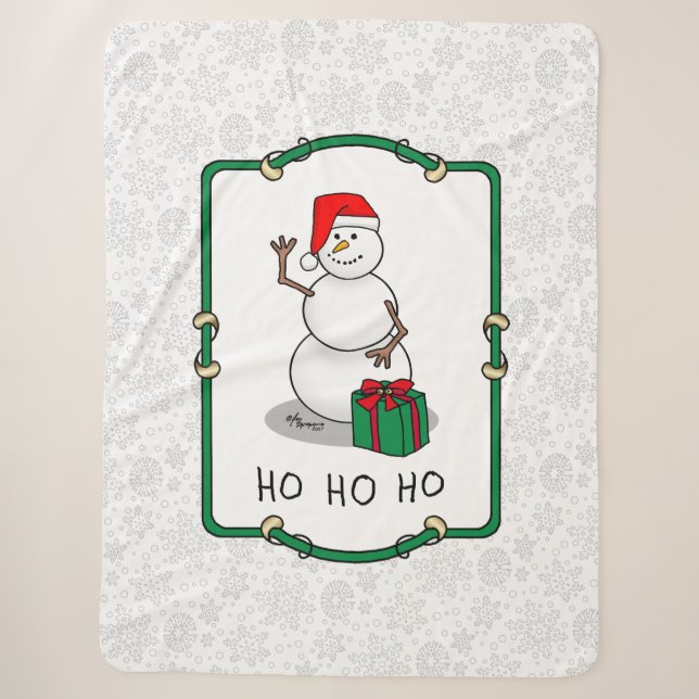 Ho Ho Ho Frohe Weihnachten Weihnachtsmann Niedlich Sherpadecke (Vorderseite)