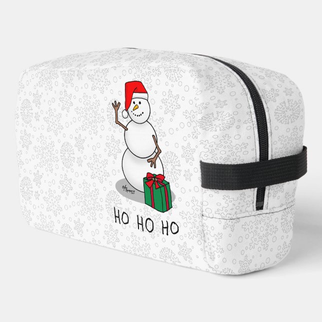 Ho Ho Ho Frohe Weihnachten Weihnachtsmann Niedlich Waschbeutel (Linke Seite)