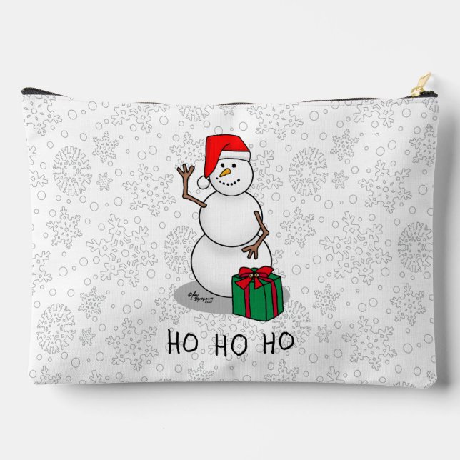 Ho Ho Ho Frohe Weihnachten Weihnachtsmann Niedlich Zubehörtasche (Rückseite)