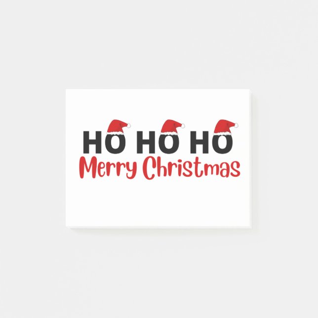 ho ho ho fröhliche Weihnachten Post-it Klebezettel (Vorderseite)