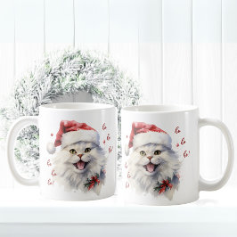 Ho Ho Ho! Funny Cat Santa Tasse