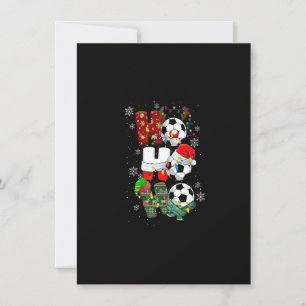Ho Ho Ho Funny Soccer Rentier Weihnachtsmannmütze  Einladung