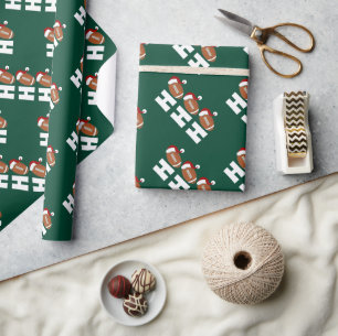 Ho Ho Ho Fußball   Lustiger Weihnachtszeit Humor Geschenkpapier