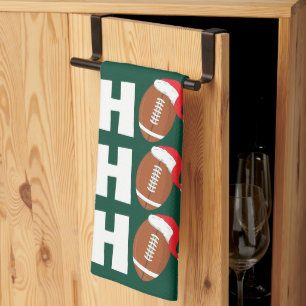 Ho Ho Ho Fußball Lustiger Weihnachtszeit Humor Geschirrtuch