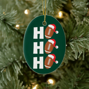 Ho Ho Ho Fußball Lustiger Weihnachtszeit Humor Keramik Ornament
