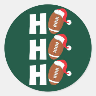 Ho Ho Ho Fußball Lustiger Weihnachtszeit Humor Runder Aufkleber