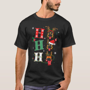 Ho Ho Ho German Shepherd Dogs Xmas Outfit Christma T-Shirt