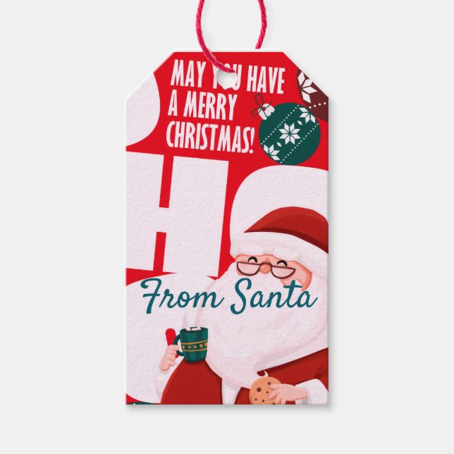 Ho ho ho geschenkanhänger (Vorderseite)