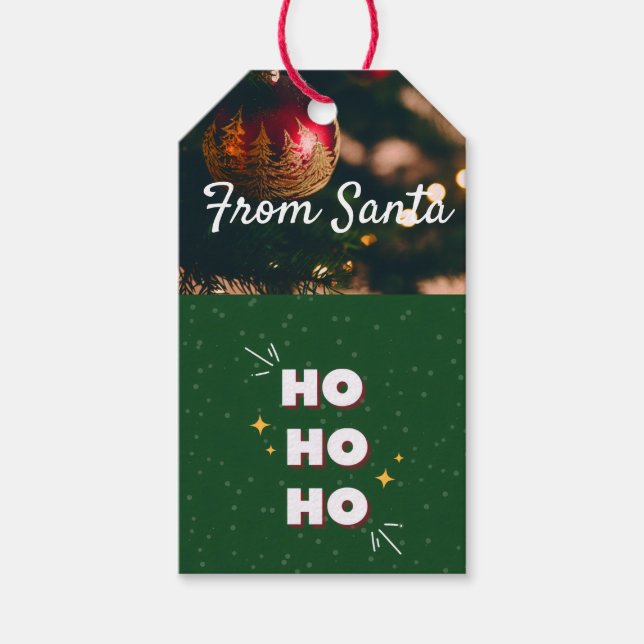Ho ho ho geschenkanhänger (Vorderseite)
