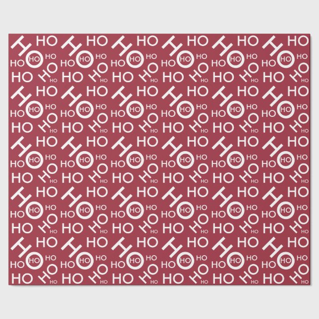 HO HO HO GESCHENKPAPIER (Saum)