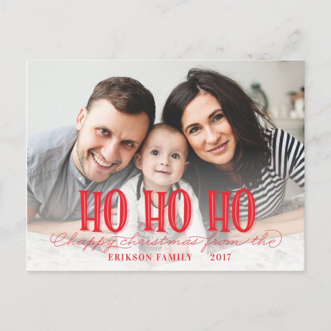 HO HO HO GLÜCKLICHES WEIHNACHTEN (Vorderseite)