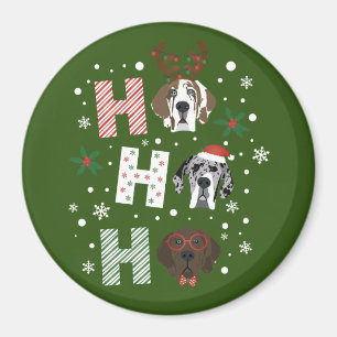 Ho Ho Ho Great Dane Frohe Weihnachten Magnet