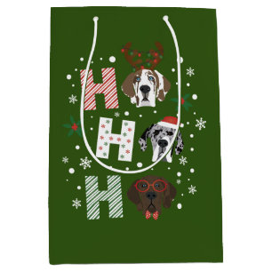 Ho Ho Ho Great Dane Frohe Weihnachten Mittlere Geschenktüte