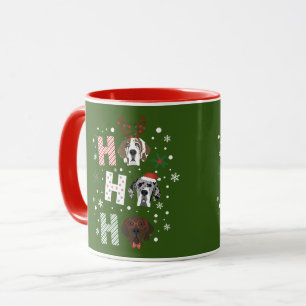 Ho Ho Ho Great Dane Frohe Weihnachten Tasse