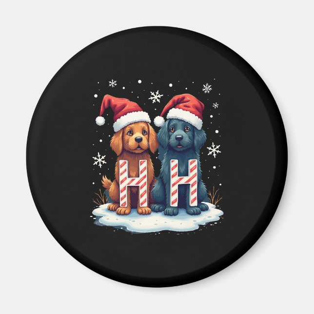 Ho Ho Ho Great Pyrenees Dog Lover Christmas Santa  Magnet (Vorne)