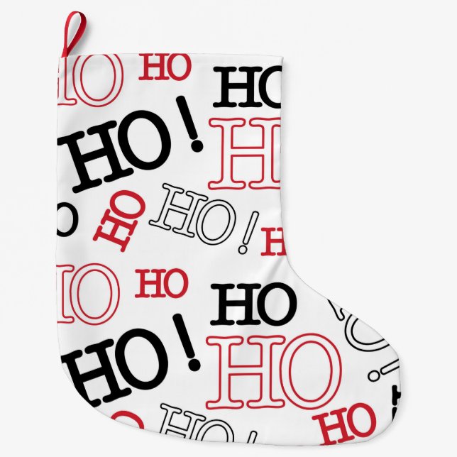 Ho Ho Ho Großer Weihnachtsstrumpf (Vorderseite)