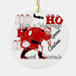 HO HO HO haben ein wunderbares Weihnachten mit Dan Keramikornament