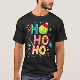 Ho Ho Ho hässlicher Weihnachts-Tennisspieler für F T-Shirt