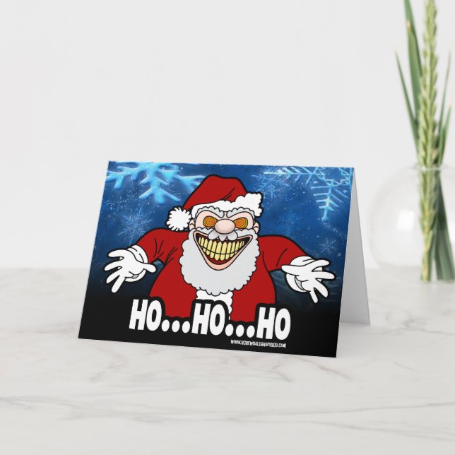 HO HO HO! Have Yourself a Scary Little Christmas Karte (Vorderseite)