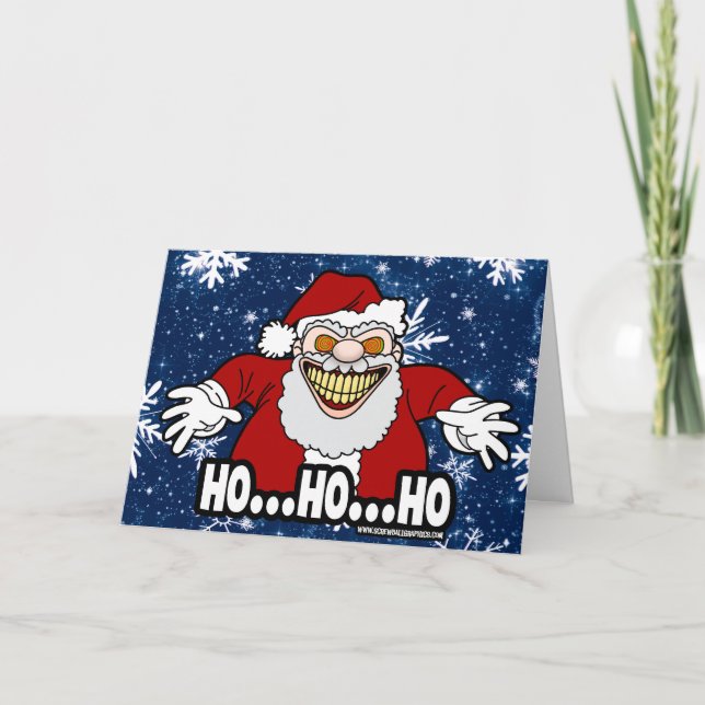 HO HO HO! Have Yourself a Scary Little Christmas Karte (Vorderseite)
