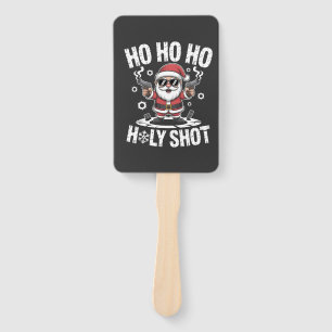 Ho Ho Ho Heiliger Schuss Santa mit Waffe Amerika U Fächer