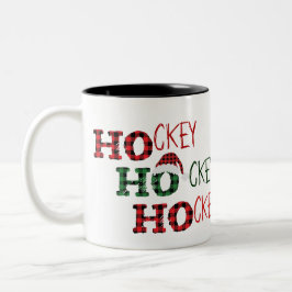 Ho Ho Ho - Hockey Hockey Hockey Zweifarbige Tasse