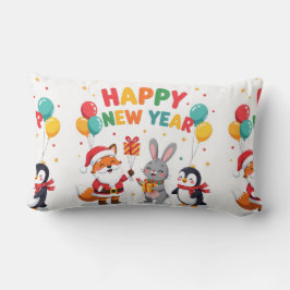 Ho Ho Ho Holiday Fun Throw Pillow-New Year Lendenkissen
