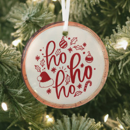 Ho Ho Ho Holiday Ornament Aus Glas