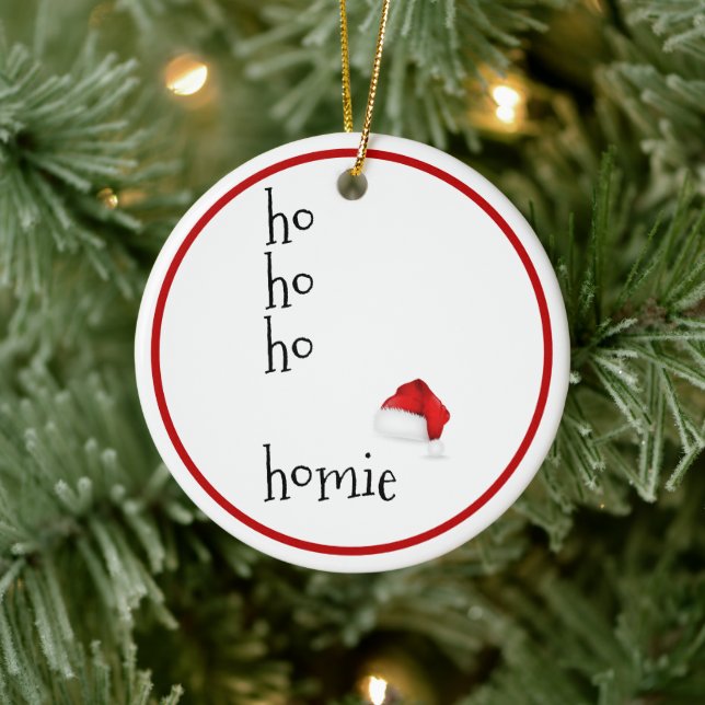 Ho Ho Ho Homie - Funny Christmas Keramik Ornament (Baum)