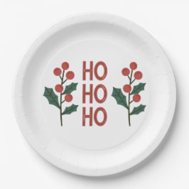 "Ho Ho Ho: Jolly Vibes die ganze Jahreszeit verbre Pappteller