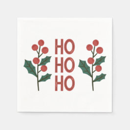 "Ho Ho Ho: Jolly Vibes die ganze Jahreszeit verbre Serviette