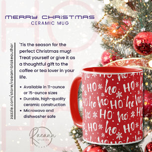 Ho-Ho-Ho Joyeux Mug en céramique de Noël