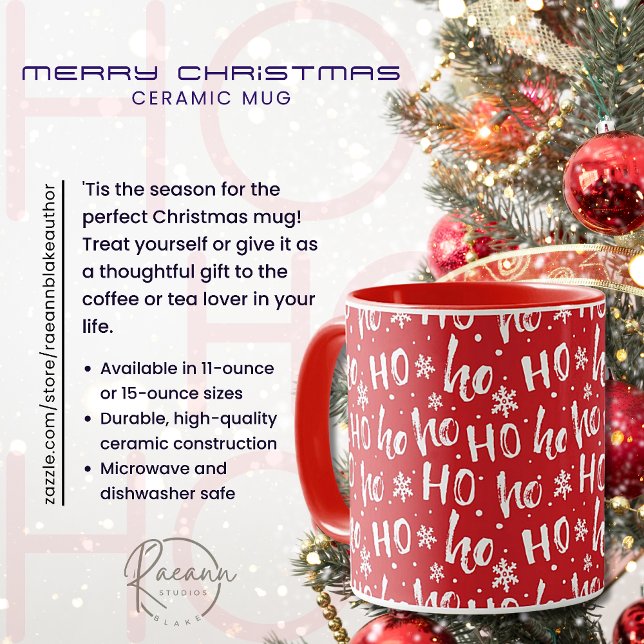 Ho-Ho-Ho Joyeux Mug en céramique de Noël (Créateur téléchargé)