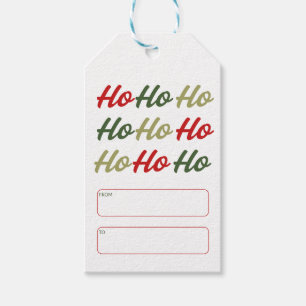 Ho Ho Ho Kalligrafie Weihnachten Geschenkanhänger