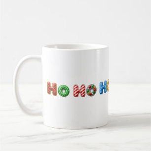 Ho Ho Ho Kugel Kranz Goldener Stern Weihnachten Kaffeetasse