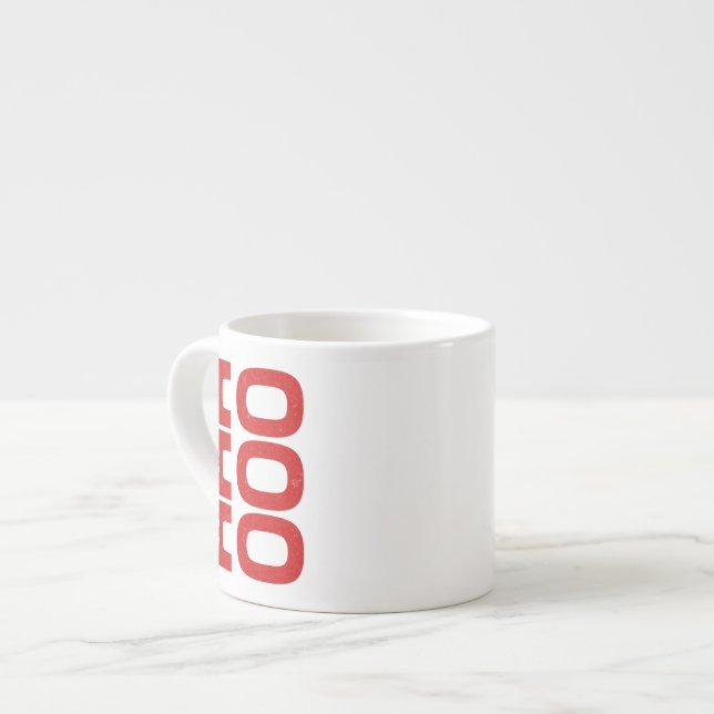 Ho Ho Ho (Letterpress style) Espressotasse (Vorderseite Links)